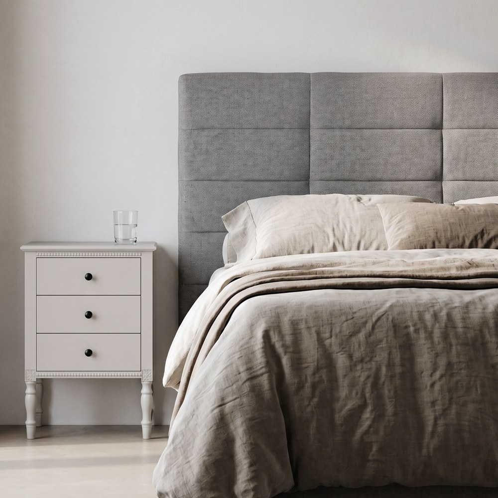 CABECERO GRIS TEJIDO DORMITORIO 160 X 8 X 100 CM