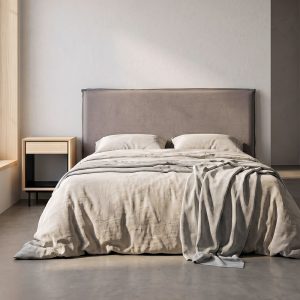 CABECERO TAUPE TEJIDO DORMITORIO 190 X 8 X 100 CM