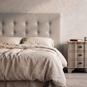CABECERO CREMA TEJIDO DORMITORIO 165 X 8 X 125 CM