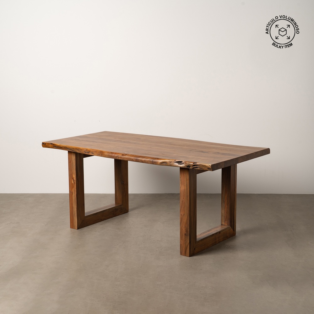 Mesa de comedor de acacia marrón 180 cm Ref. 614595