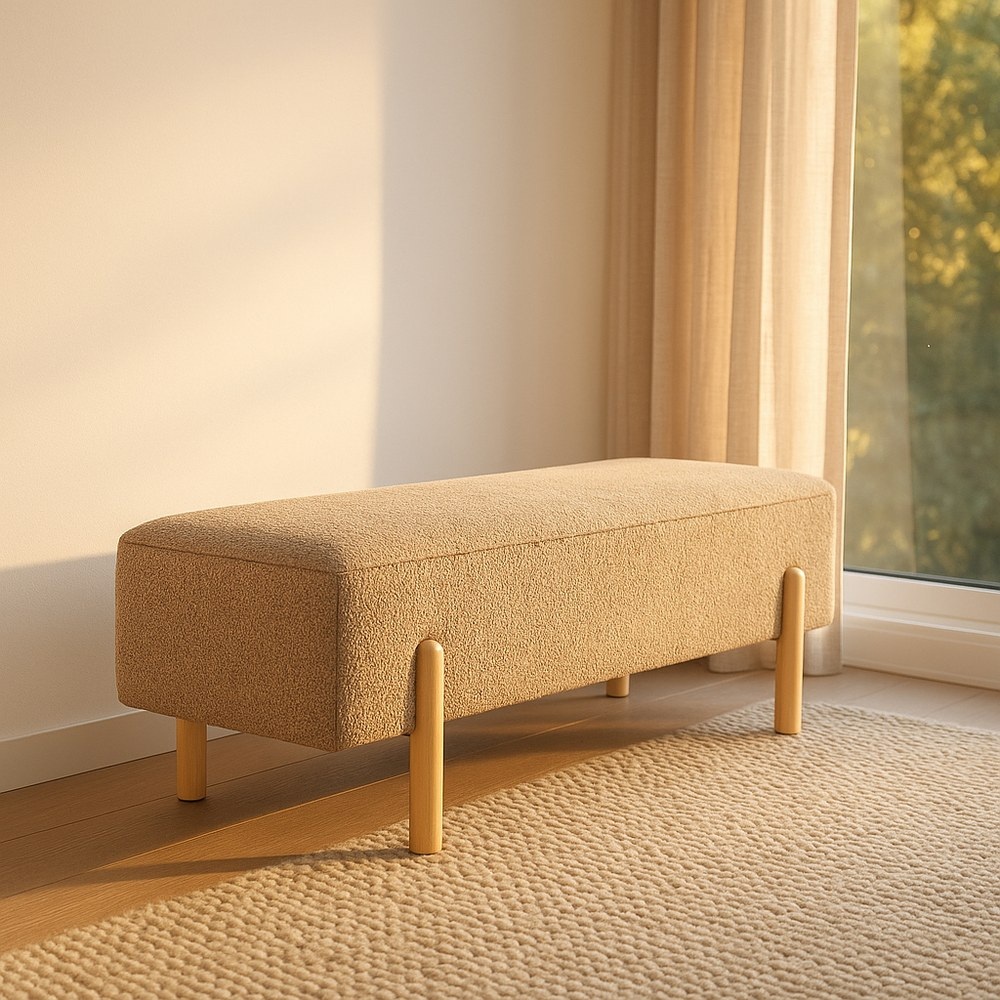 BANCO BAÚL TAUPE DM-TEJIDO 122 X 42 X 45 CM