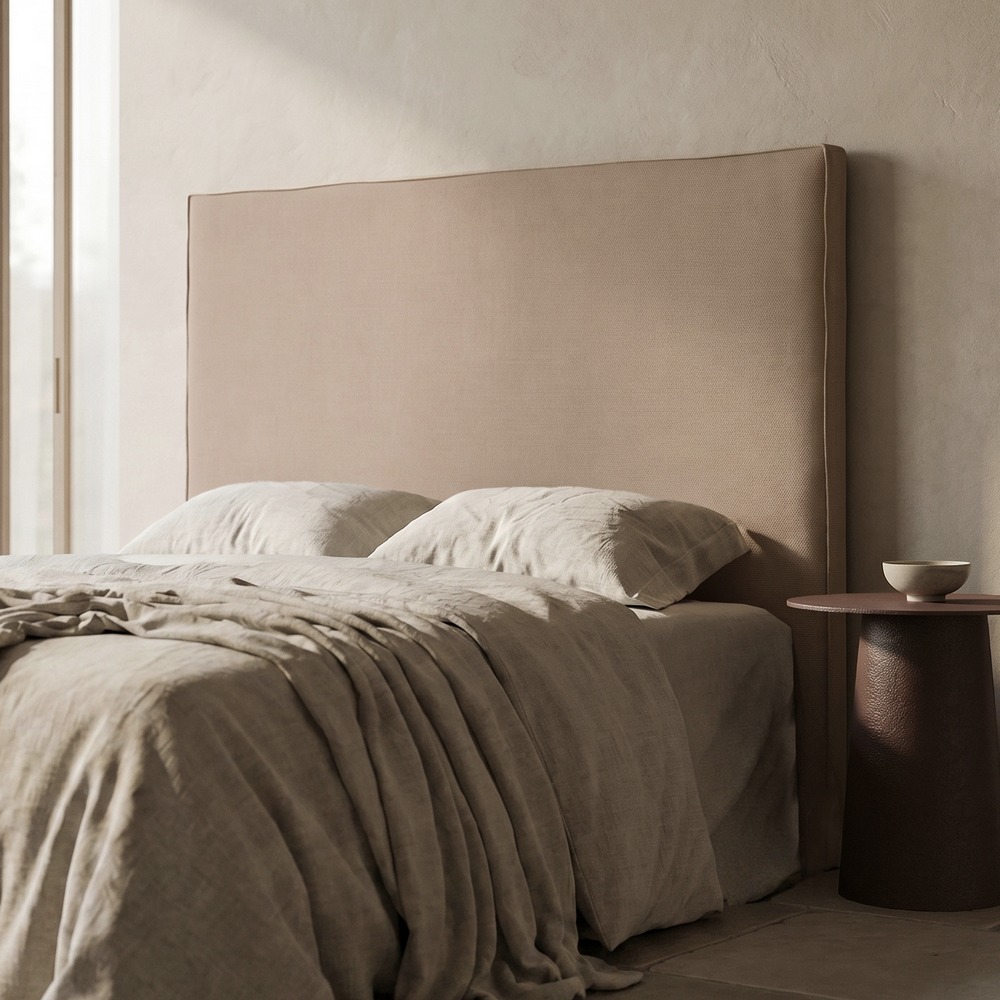 CABECERO BEIGE TEJIDO DORMITORIO 160 X 122 CM