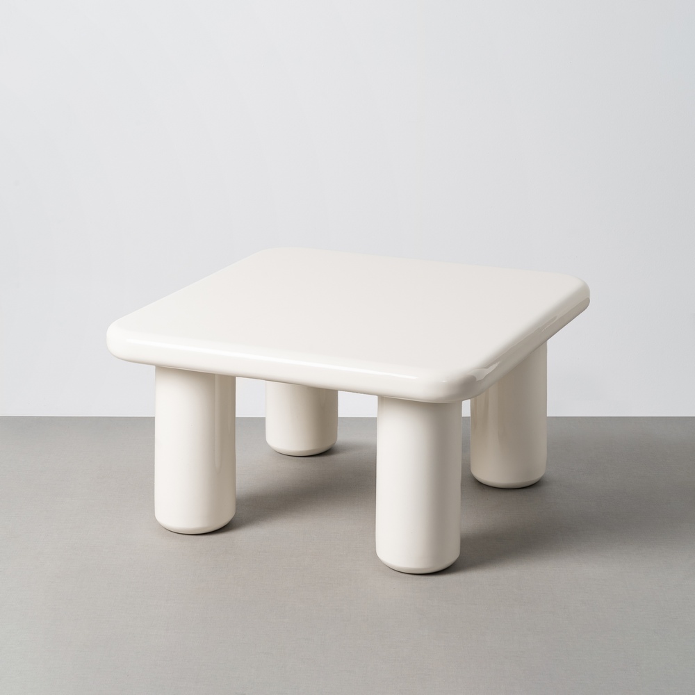 Mesa de centro lacada crema Ref. 615594