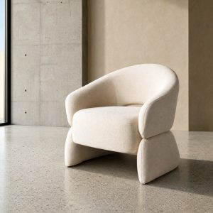 SILLÓN CREMA DM-TEJIDO SALÓN 77 X 75 X 73,50 CM