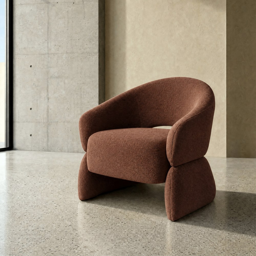 SILLÓN MARRÓN DM-TEJIDO SALÓN 77 X 75 X 73,50 CM