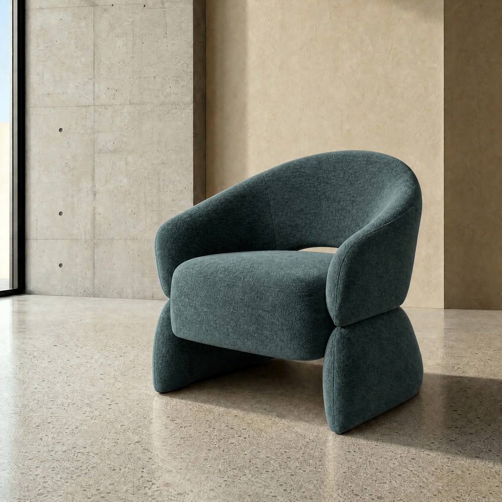 SILLÓN VERDE DM-TEJIDO SALÓN 77 X 75 X 73,50 CM