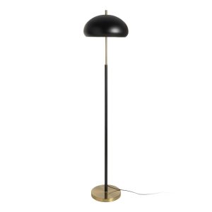 LÁMPARA SUELO NEGRO-ORO TEJIDO-METAL 41 X 41 X 162 CM