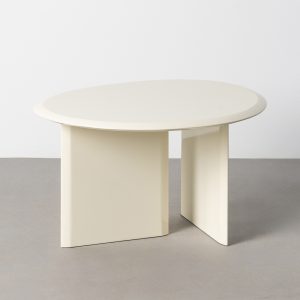 Mesa centro lacado crema DM
