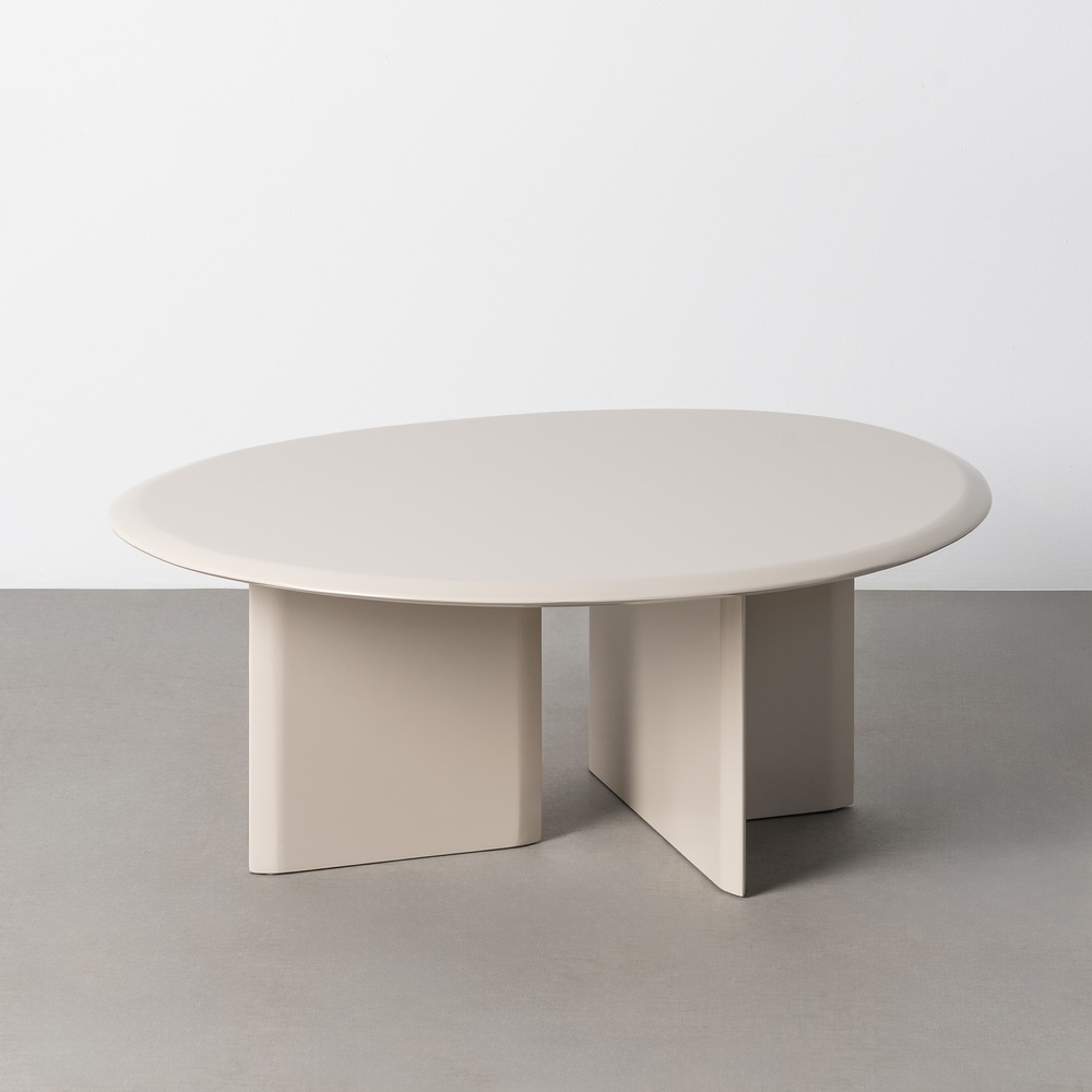 MESA CENTRO LACADO BEIGE DM 89 X 74 X 35,50 CM