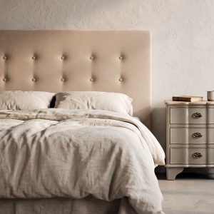 CABECERO BEIGE TEJIDO DORMITORIO 165 X 8 X 125 CM