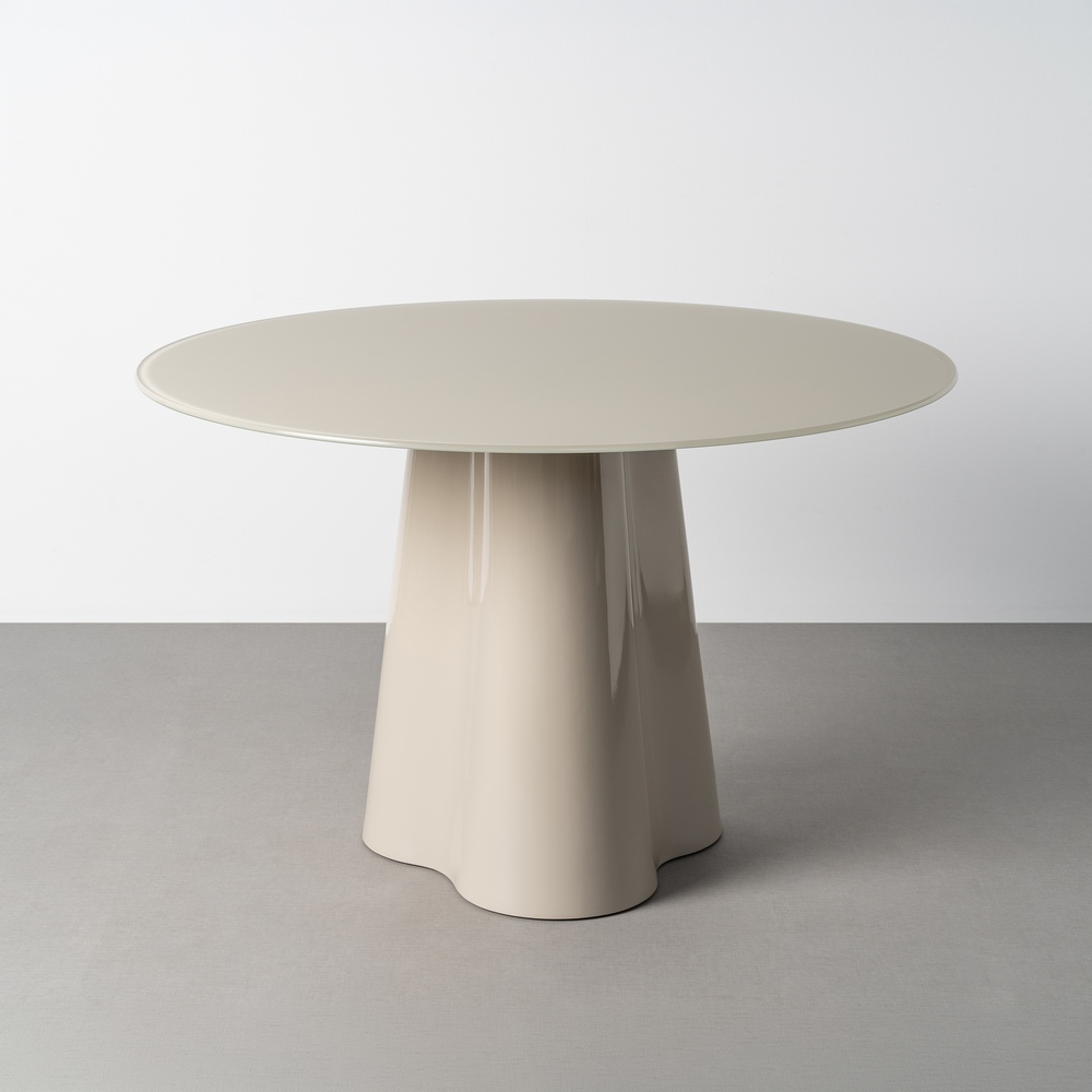 MESA COMEDOR CREMA DM-CRISTAL 120 X 120 X 76 CM