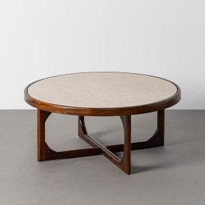 Mesa centro mármol/madera