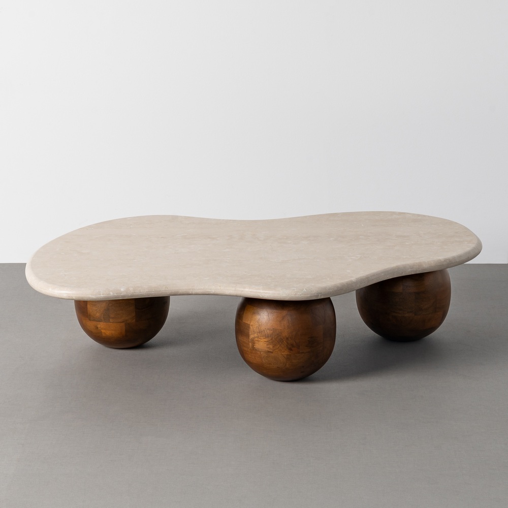 MESA CENTRO MÁRMOL/MADERA SALÓN 119 X 81 X 27 CM