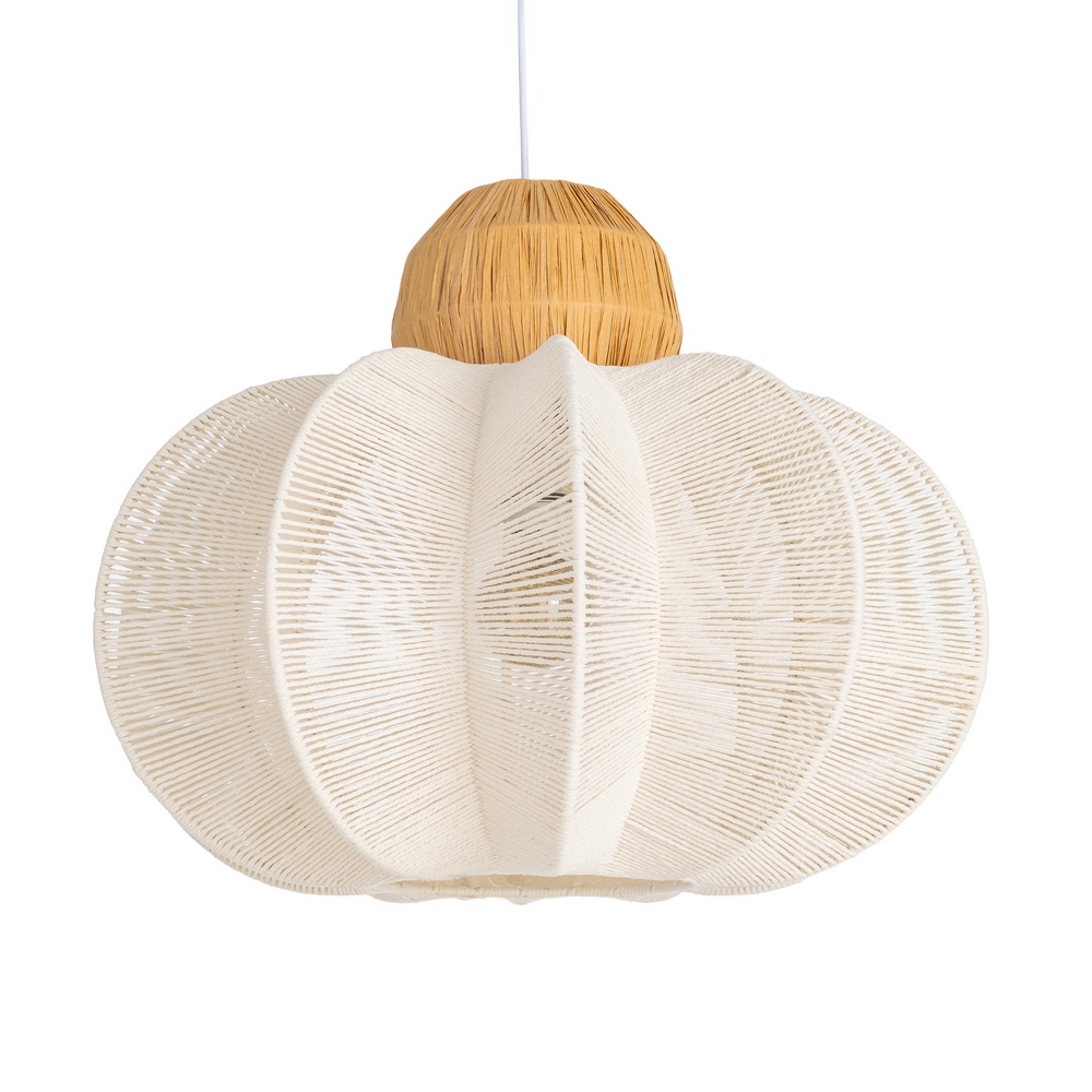 LÁMPARA TECHO BLANCO-NATURAL 60 X 60 X 46 CM