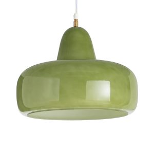 Lámpara techo verde cristal