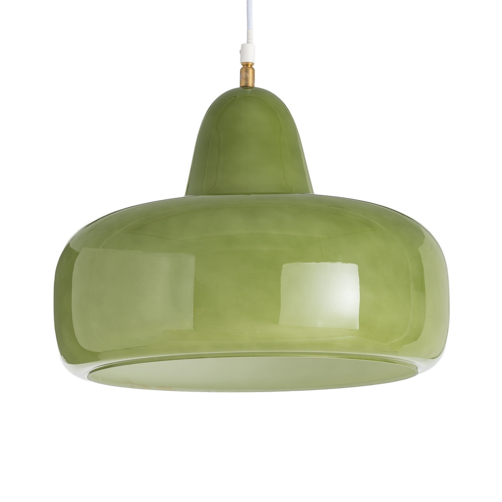 LÁMPARA TECHO VERDE CRISTAL 35 X 35 X 26 CM