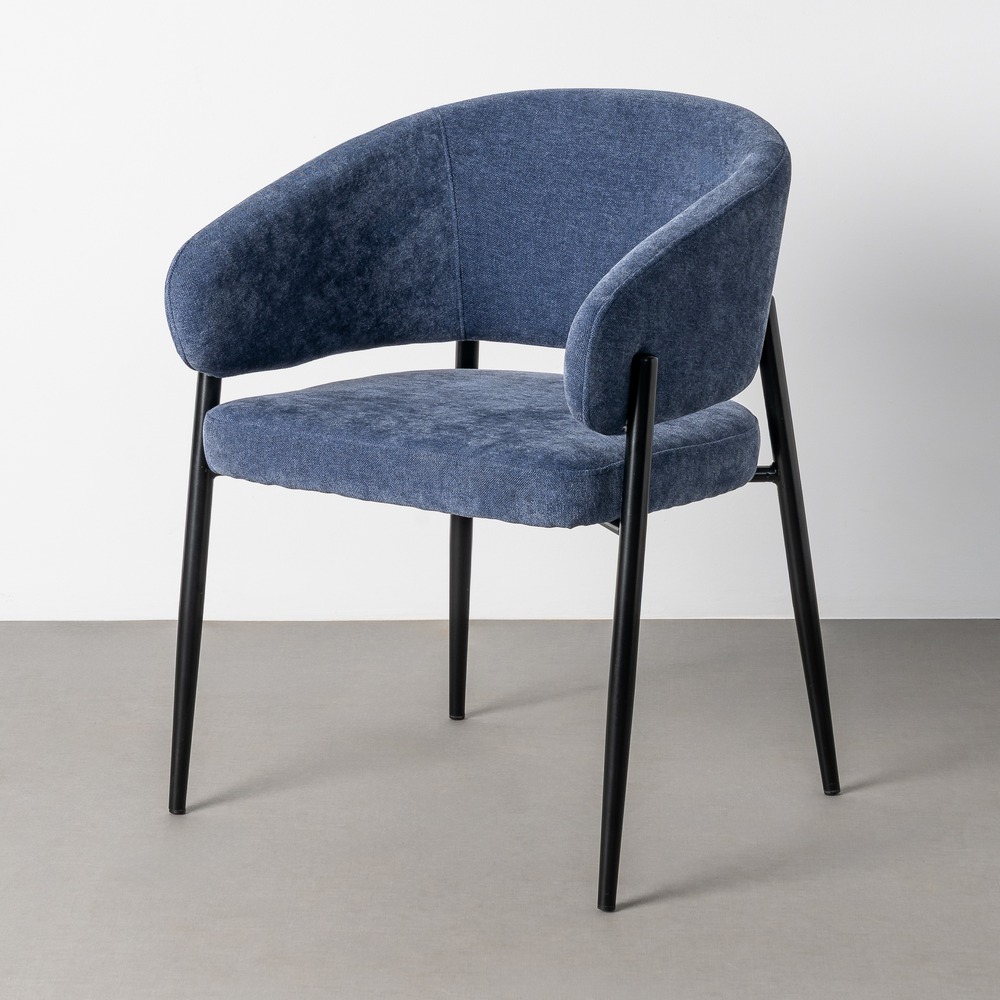 SILLA TAPIZADA AZUL METAL CONTRACT 60 X 57 X 79 CM