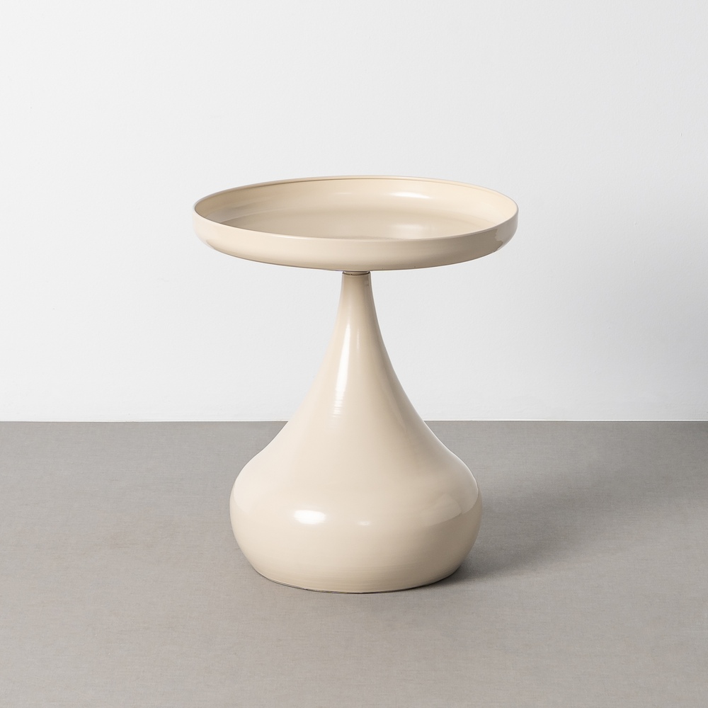 MESA CENTRO CREMA METAL 41 X 41 X 45,50 CM