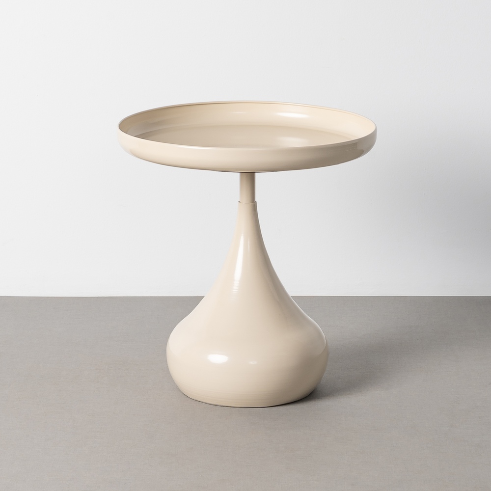 MESITA CREMA METAL 51 X 51 X 52 CM