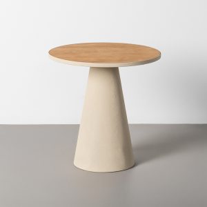 Mesa centro natural-crema DM-metal