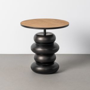 Mesa centro natural-negro DM-metal