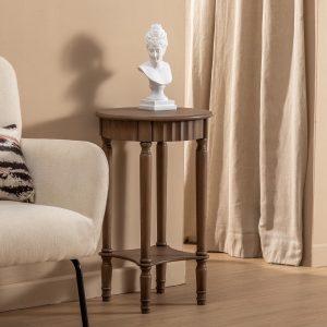 Mesita auxiliar marrón DM-madera